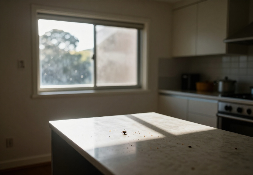 Cockroach infestation in a Mount Druitt kitchen before treatment